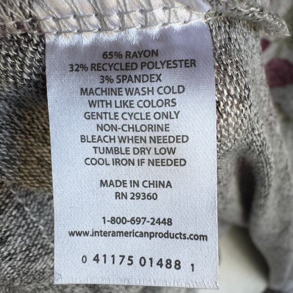 Dip Gray Floral Cowl Neck Sweater, Tunic NWT Size XL Super Soft - Picture 6 of 9